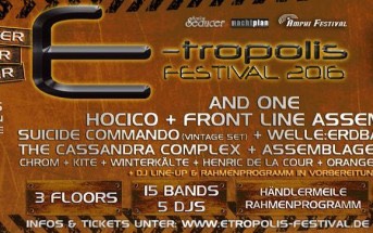 Running Order für das E-tropolis Festival 2016 e-tropolis 2016