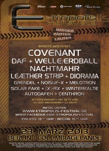 Running Order und Kalenderdatei für das E-tropolis Festival