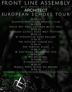 Front Line Assembly – European Echoes Tour 2014 front line assembly echoes tour 2014